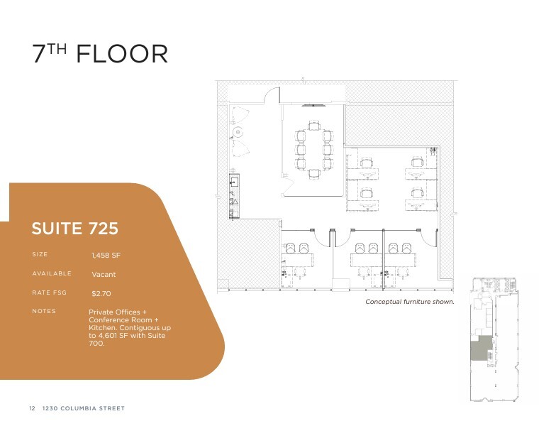 1230 Columbia St, San Diego, CA en alquiler Plano de la planta- Imagen 1 de 1