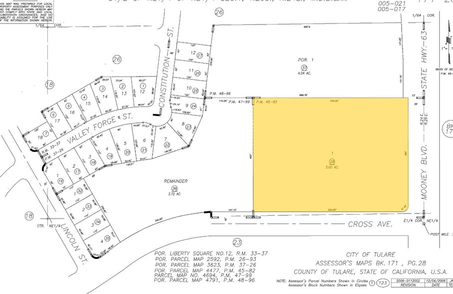 NWC Cross & Mooney, Tulare, CA en venta - Plano de solar - Imagen 2 de 3