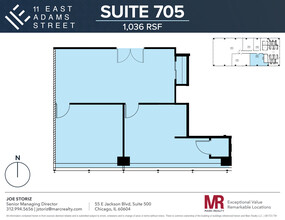 11 E Adams St, Chicago, IL en alquiler Plano de la planta- Imagen 1 de 6