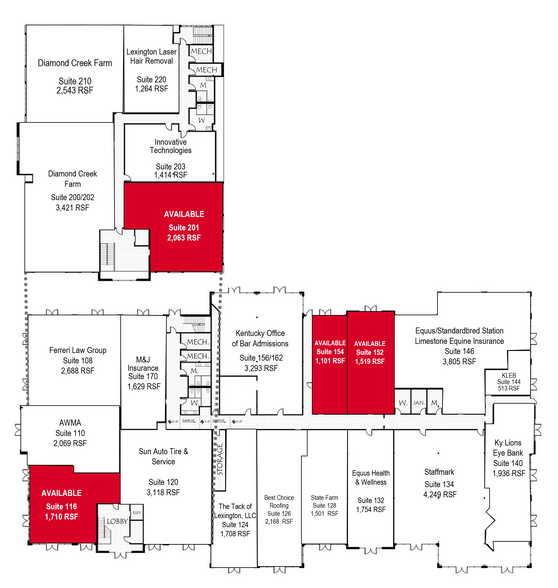 1510 Newtown Pike, Lexington, KY en alquiler - Plano de la planta - Imagen 2 de 21