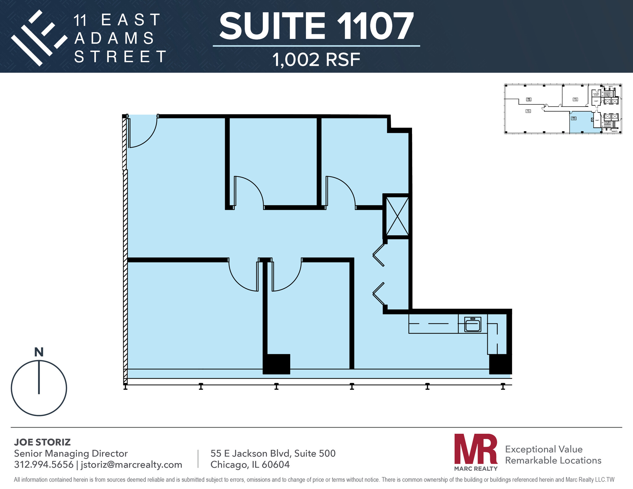 11 E Adams St, Chicago, IL en alquiler Plano de la planta- Imagen 1 de 5