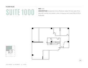 110 W A St, San Diego, CA en alquiler Plano de la planta- Imagen 1 de 1