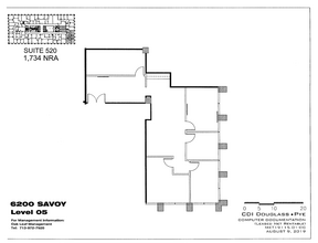 6200 Savoy Dr, Houston, TX en alquiler Plano de la planta- Imagen 1 de 1