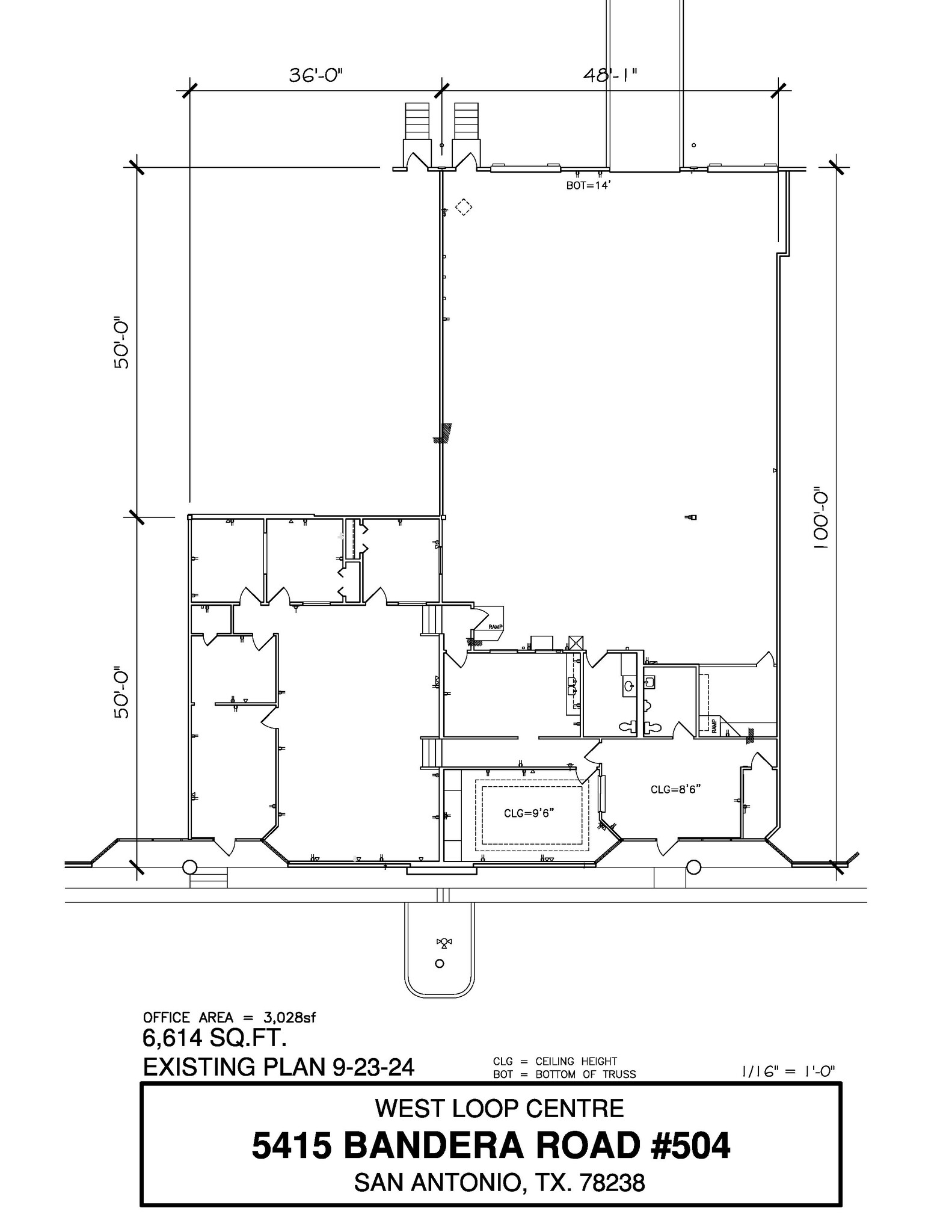 5407-5419 Bandera Rd, San Antonio, TX en alquiler Plano de la planta- Imagen 1 de 1