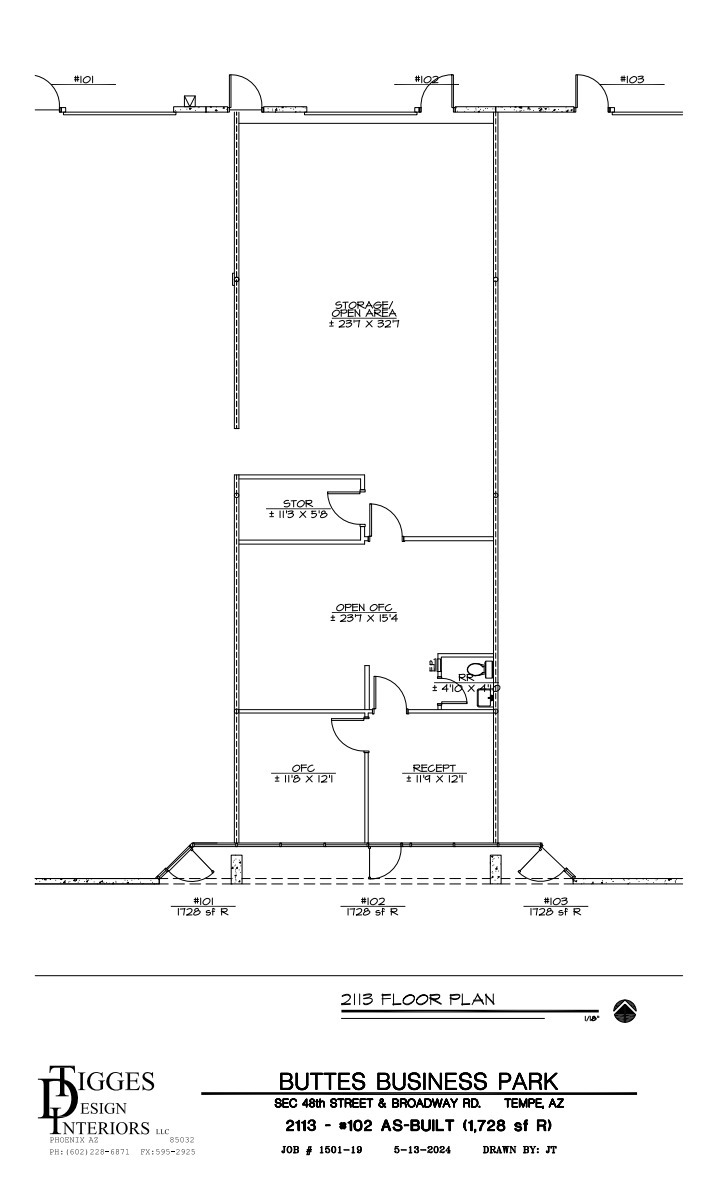 2105 S 48th St, Tempe, AZ en alquiler Plano de la planta- Imagen 1 de 1