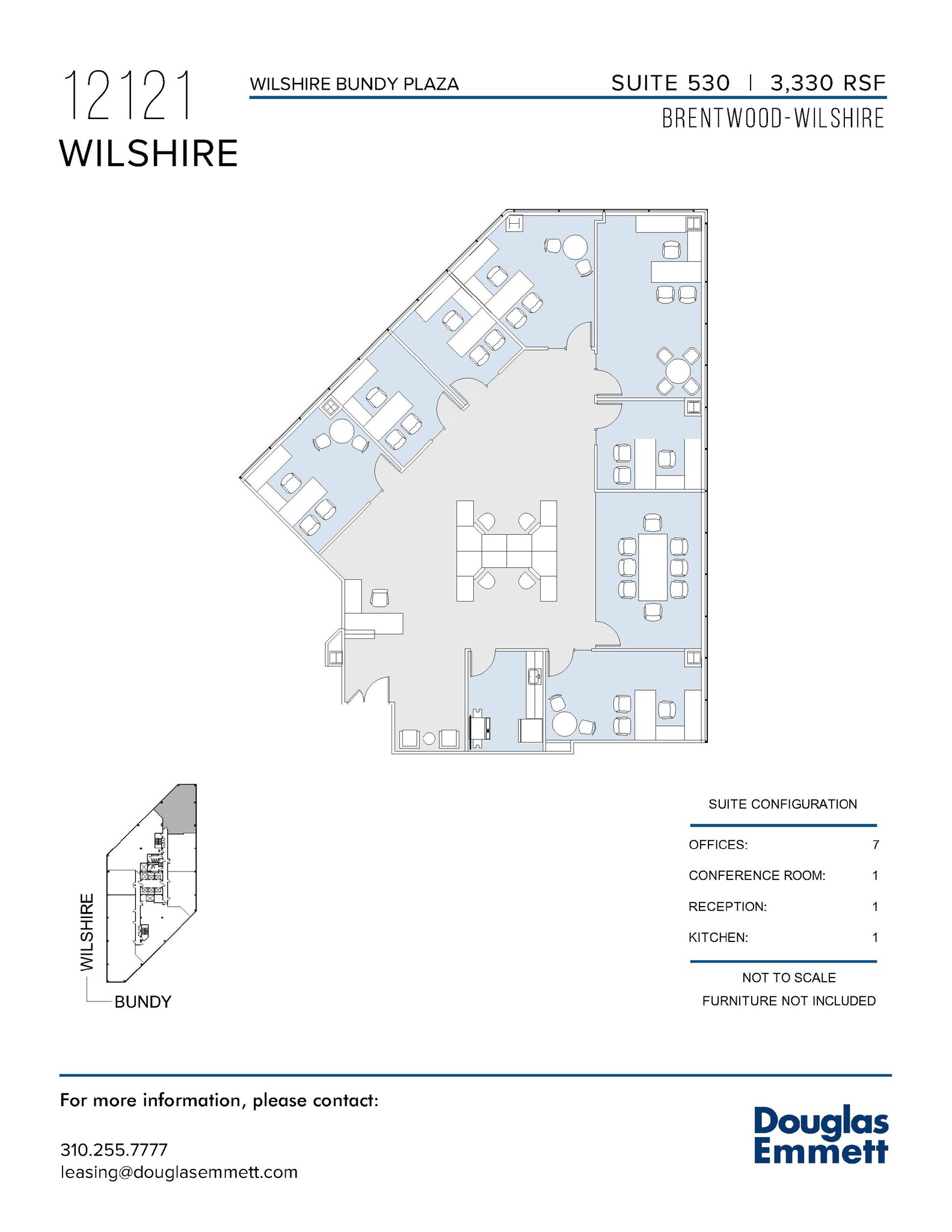 12121 Wilshire Blvd, Los Angeles, CA en alquiler Plano de la planta- Imagen 1 de 1