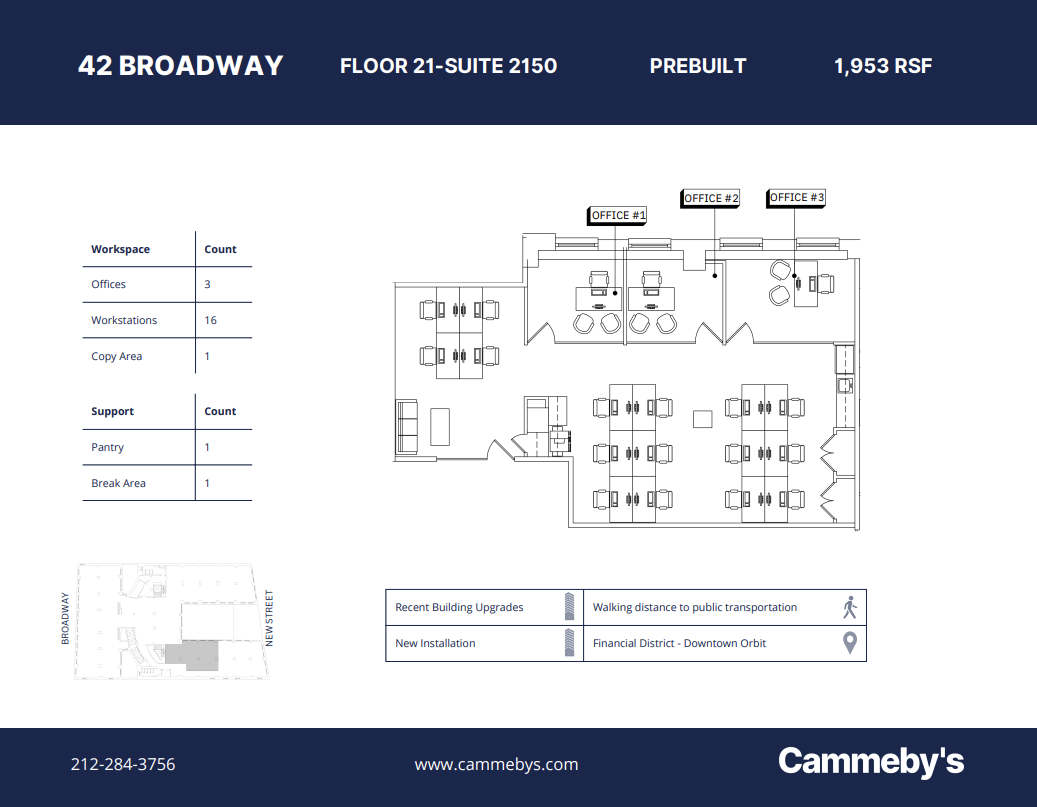 42 Broadway, New York, NY en alquiler Plano de la planta- Imagen 1 de 1