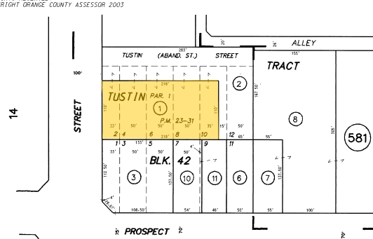 240 E 1st St, Tustin, CA en venta - Plano de solar - Imagen 2 de 3