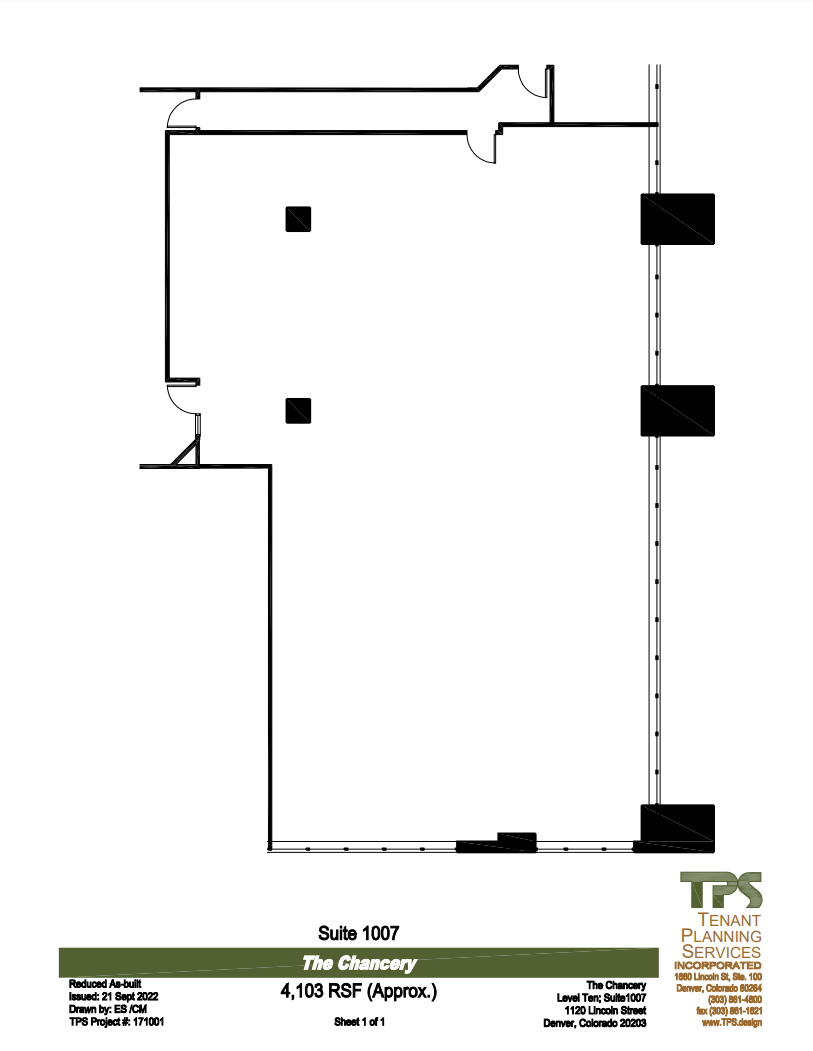 1120 Lincoln St, Denver, CO en alquiler Plano de la planta- Imagen 1 de 1