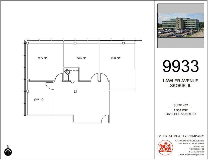 9933 Lawler Ave, Skokie, IL en alquiler Plano de la planta- Imagen 1 de 5