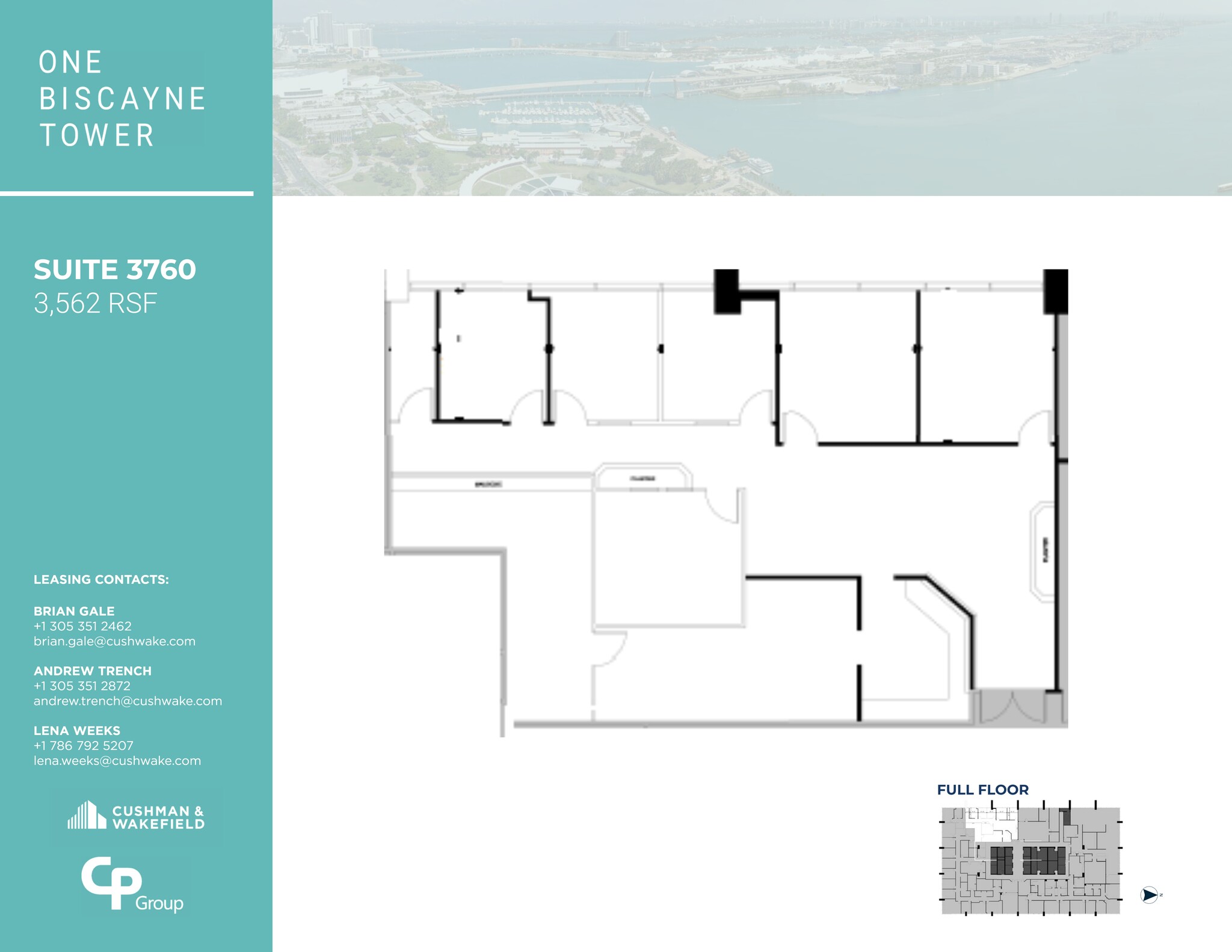 2 S Biscayne Blvd, Miami, FL en alquiler Plano del sitio- Imagen 1 de 1