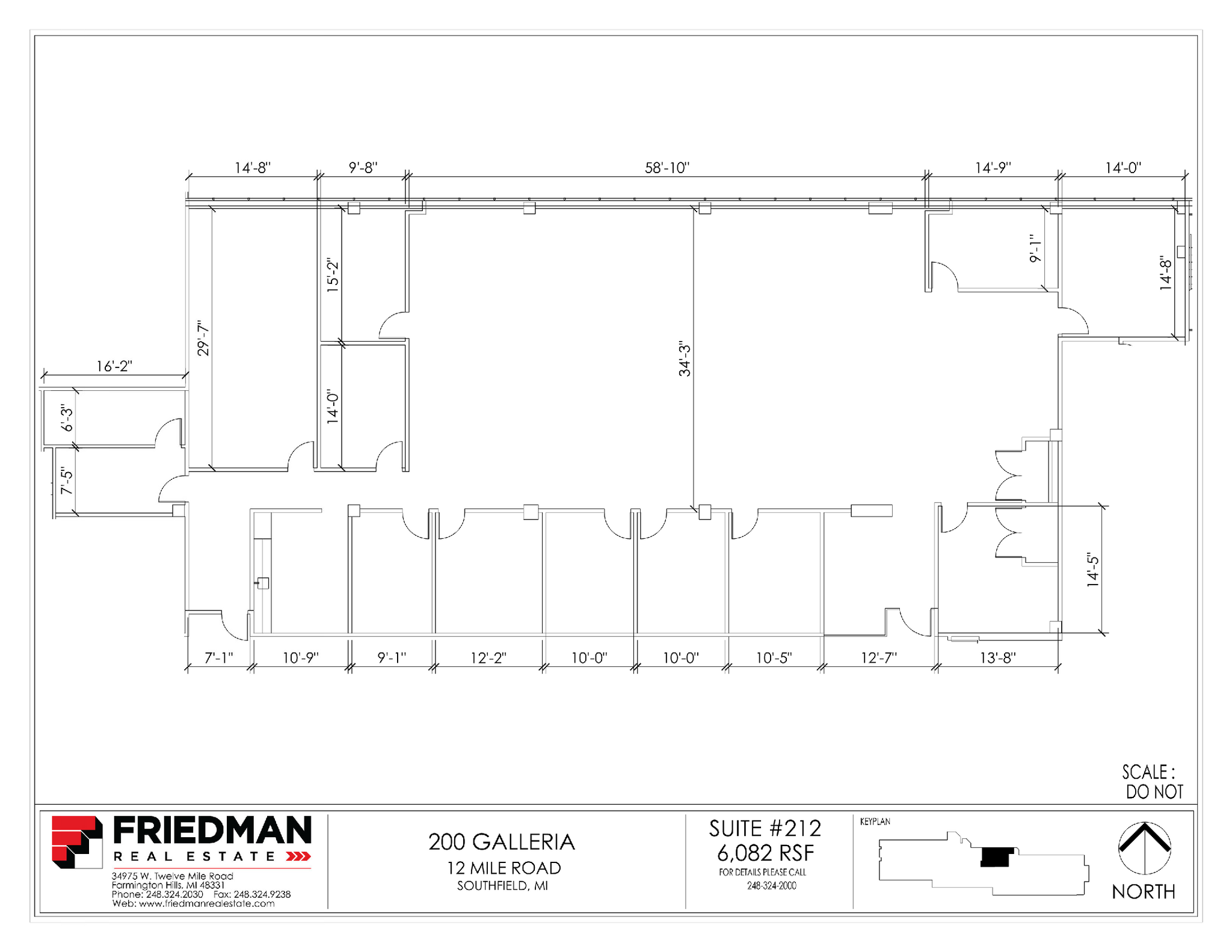 200 Galleria Officentre, Southfield, MI en venta Plano de la planta- Imagen 1 de 2