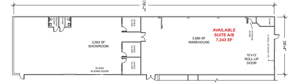 3054-3068 Sunrise Blvd, Rancho Cordova, CA en alquiler Plano de la planta- Imagen 1 de 1