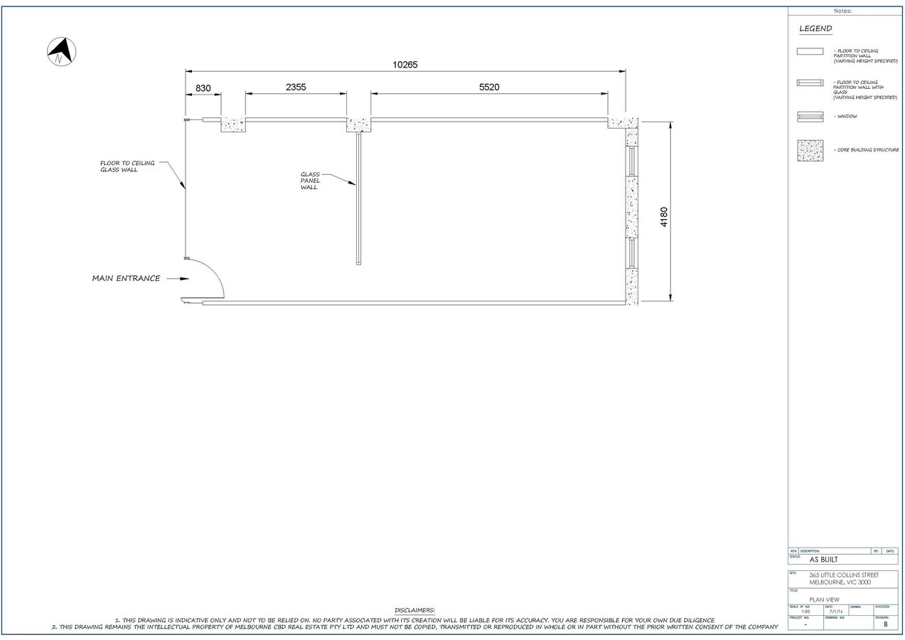 365 Little Collins St, Melbourne, VIC 3000 - Unidad 507 -  - Plano de la planta - Image 2 of 4