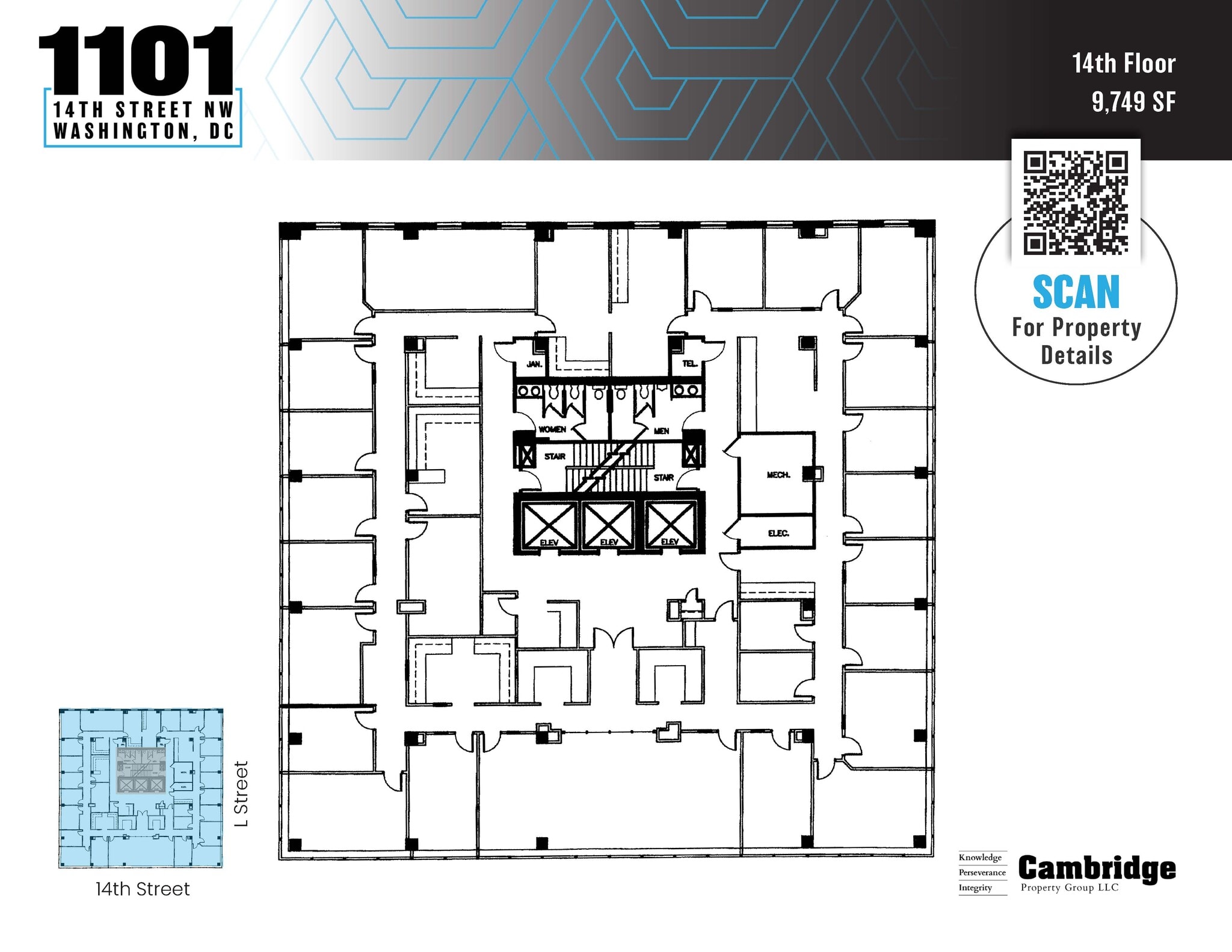 1101 14th St NW, Washington, DC en alquiler Plano de la planta- Imagen 1 de 1