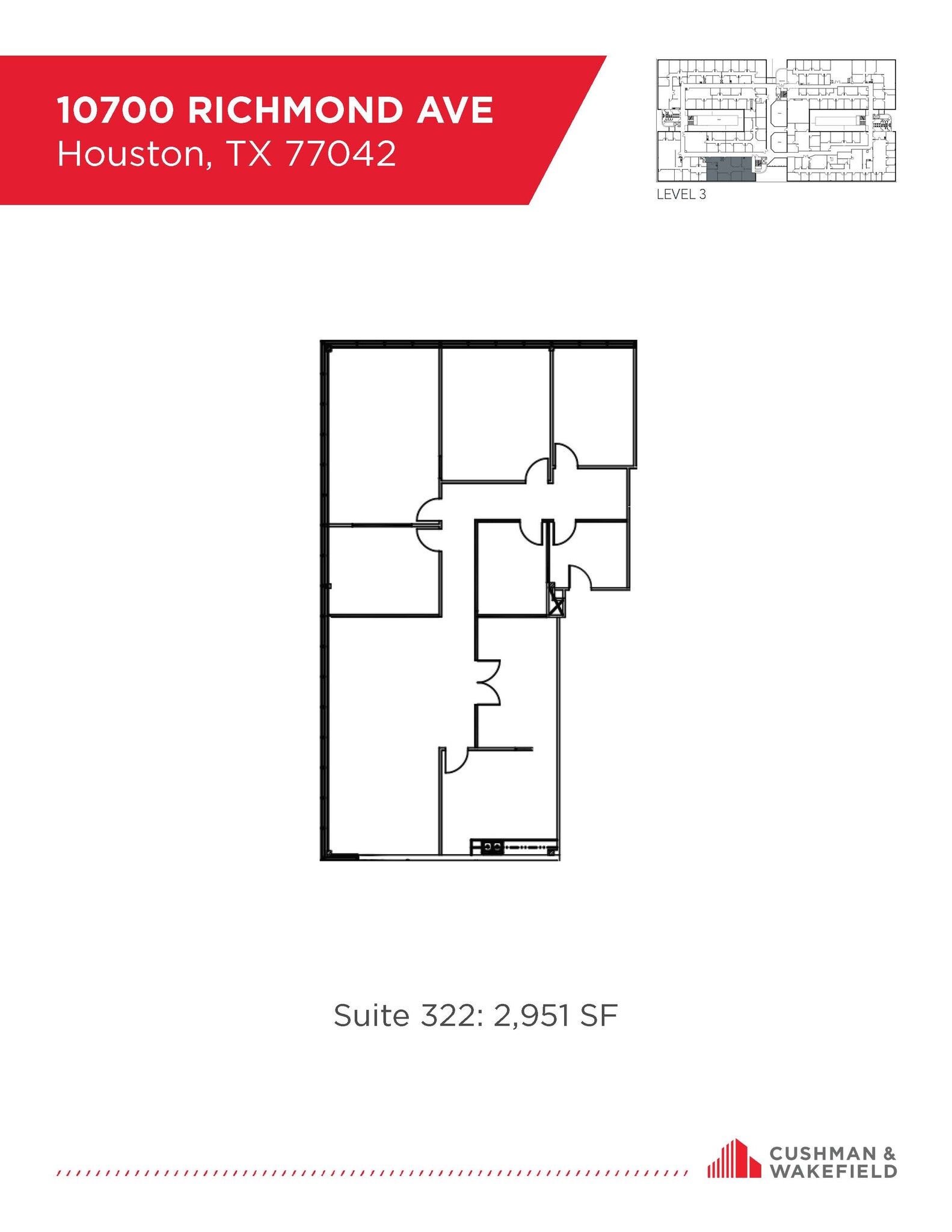 10700 Richmond Ave, Houston, TX en alquiler Plano de la planta- Imagen 1 de 1