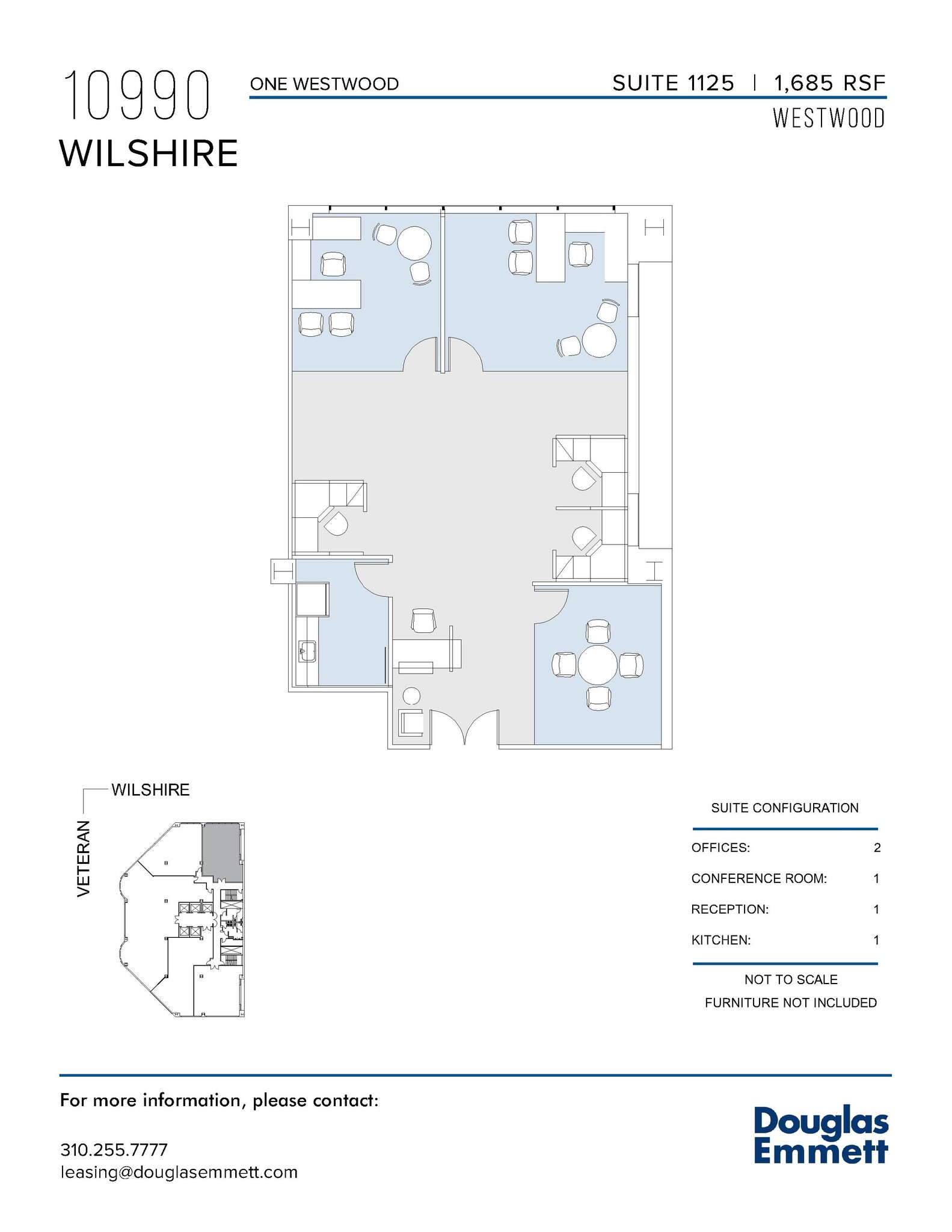 10990 Wilshire Blvd, Los Angeles, CA en alquiler Plano de la planta- Imagen 1 de 1