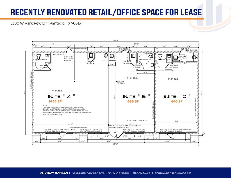 3300 W Park Row, Arlington, TX en alquiler - Plano de la planta - Imagen 2 de 4