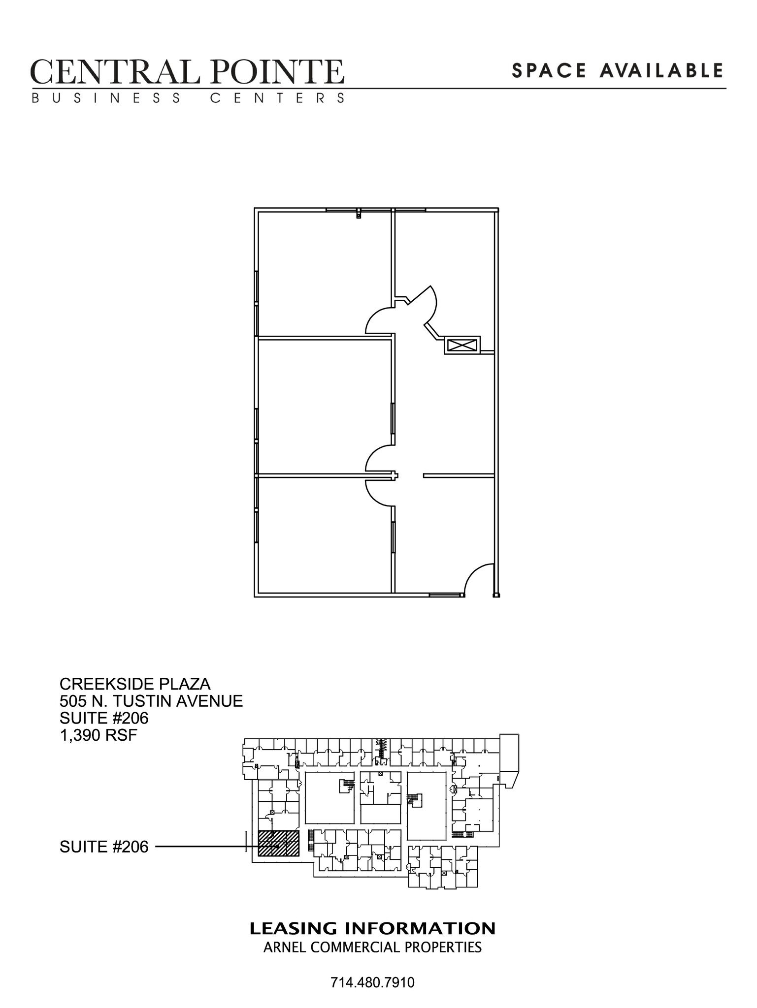 505 N Tustin Ave, Santa Ana, CA en alquiler Plano de la planta- Imagen 1 de 5