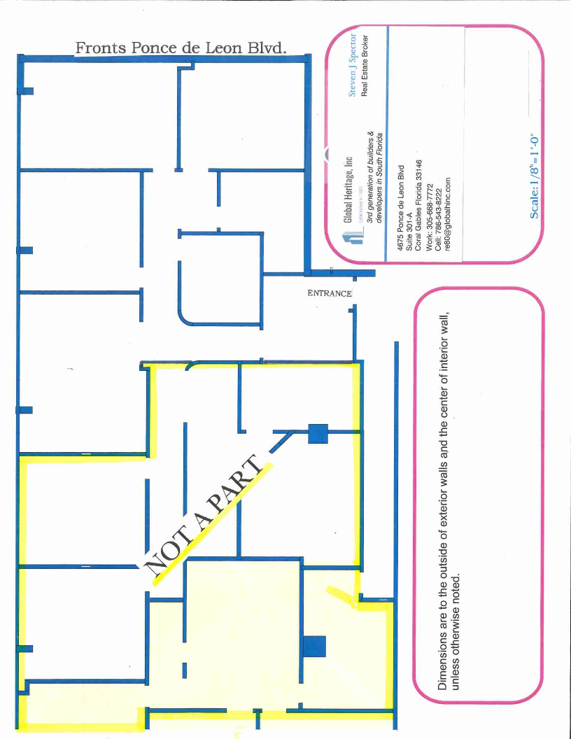 4675 Ponce De Leon Blvd, Coral Gables, FL en alquiler Plano de la planta- Imagen 1 de 12