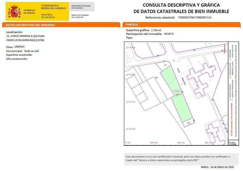 Terreno en León, León en venta - Plano del sitio - Imagen 2 de 2