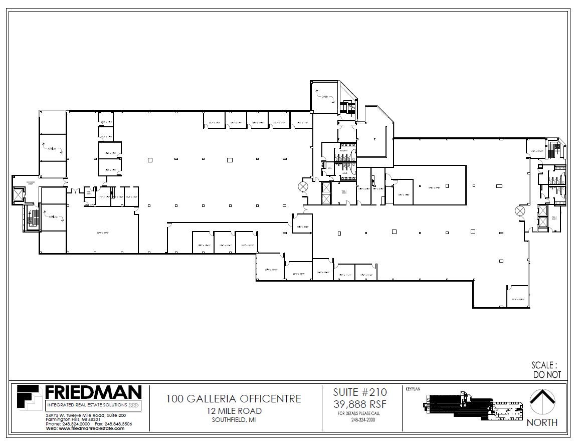 100 Galleria Officentre, Southfield, MI en venta Plano de la planta- Imagen 1 de 2