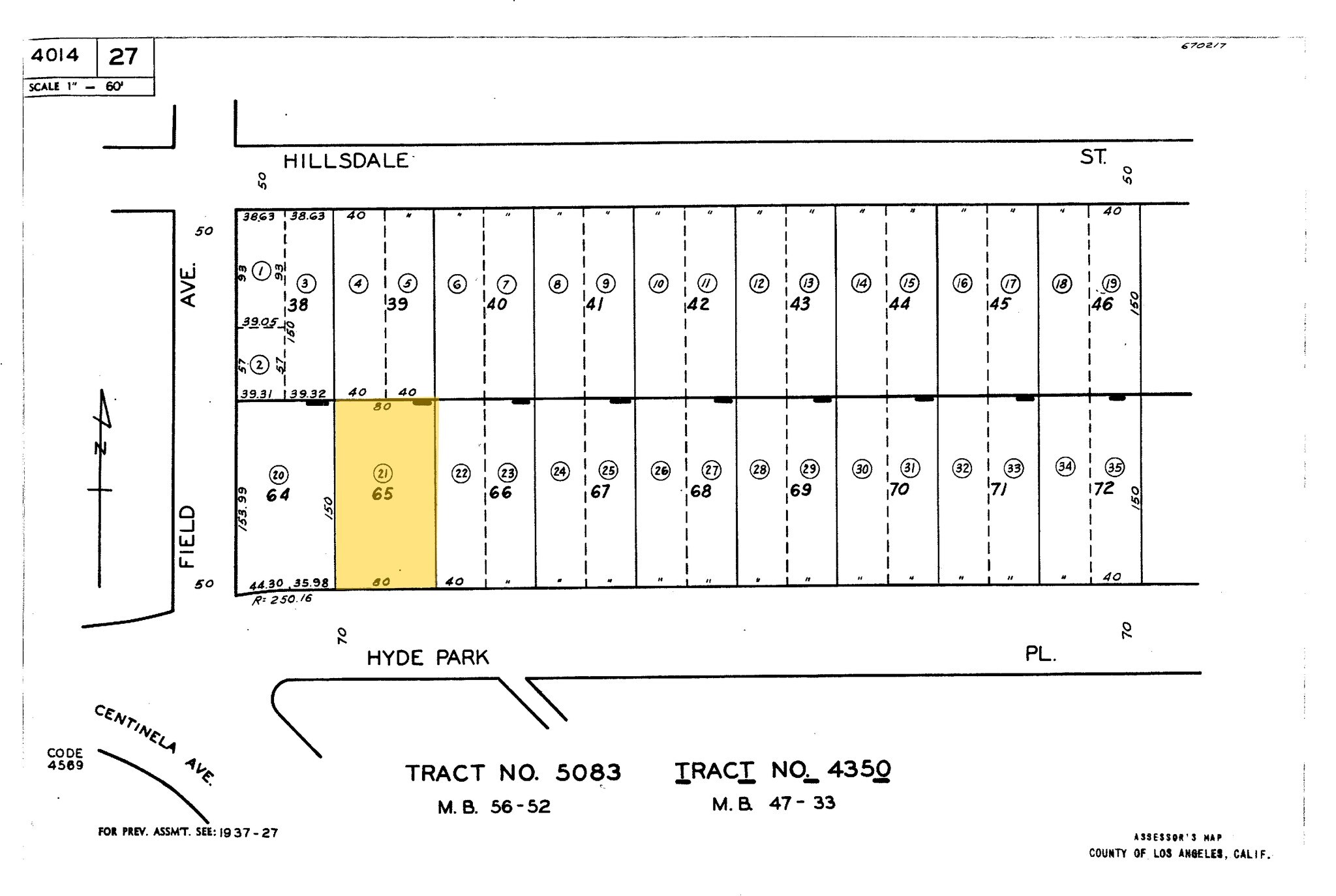 509 Hyde Park Pl, Inglewood, CA en venta Plano de solar- Imagen 1 de 1