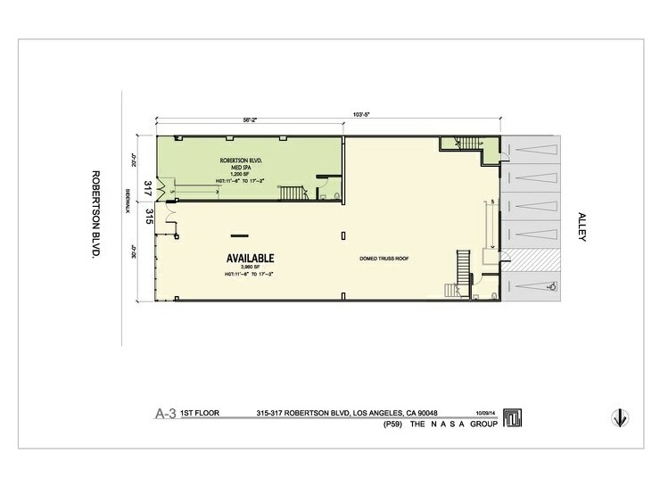 317 N Robertson Blvd., West Hollywood, CA en alquiler Plano de la planta- Imagen 1 de 1