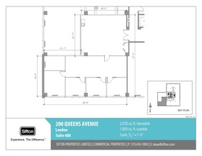 200 Queens Ave, London, ON en alquiler Plano de la planta- Imagen 1 de 1