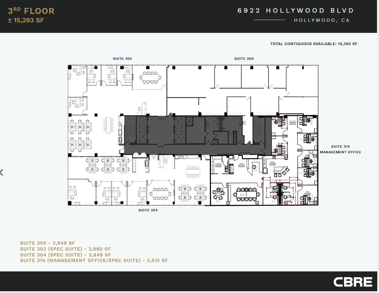 6922 Hollywood Blvd, Los Angeles, CA en alquiler Plano de la planta- Imagen 1 de 1