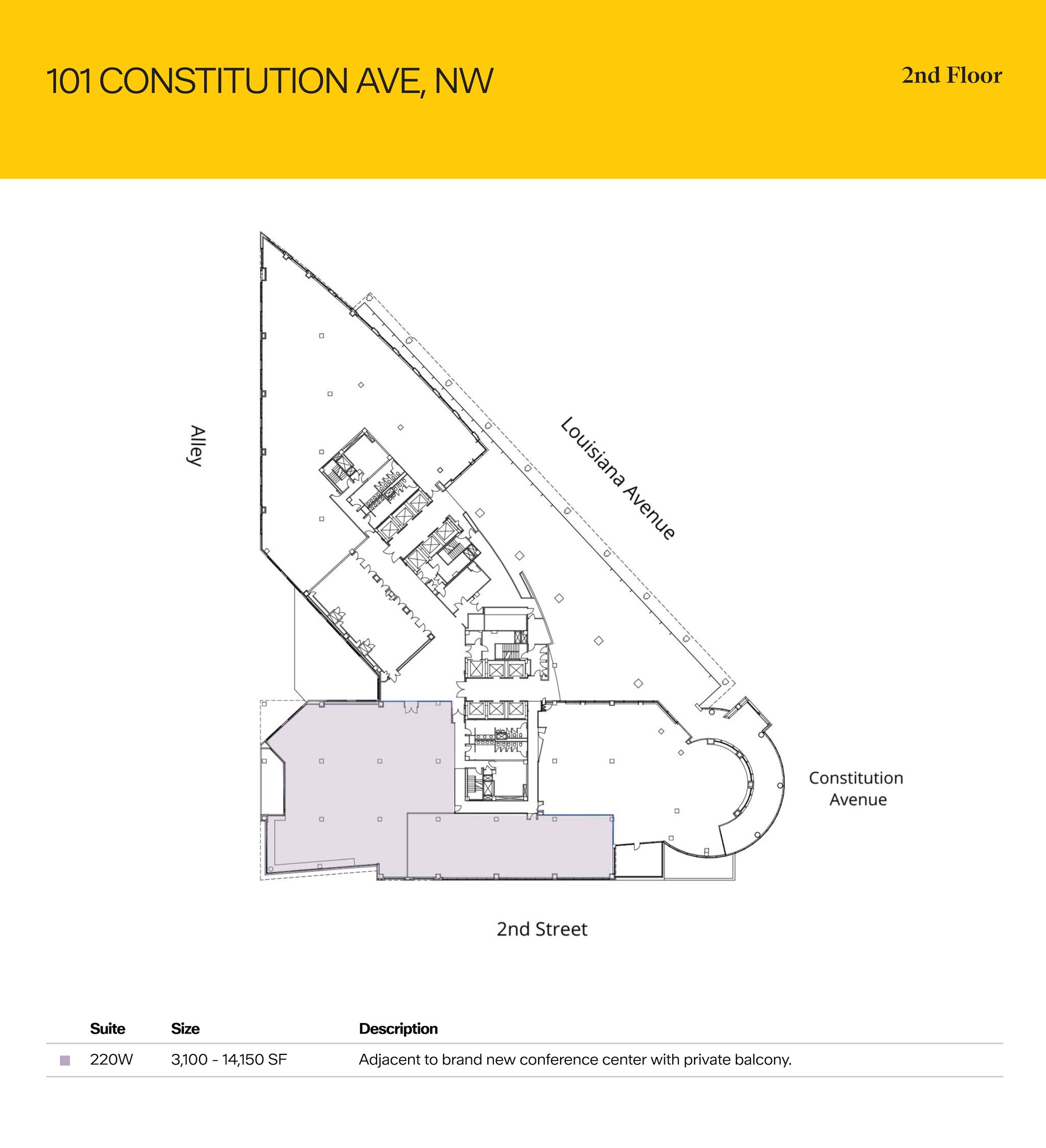 101 Constitution Ave NW, Washington, DC en alquiler Plano de la planta- Imagen 1 de 1