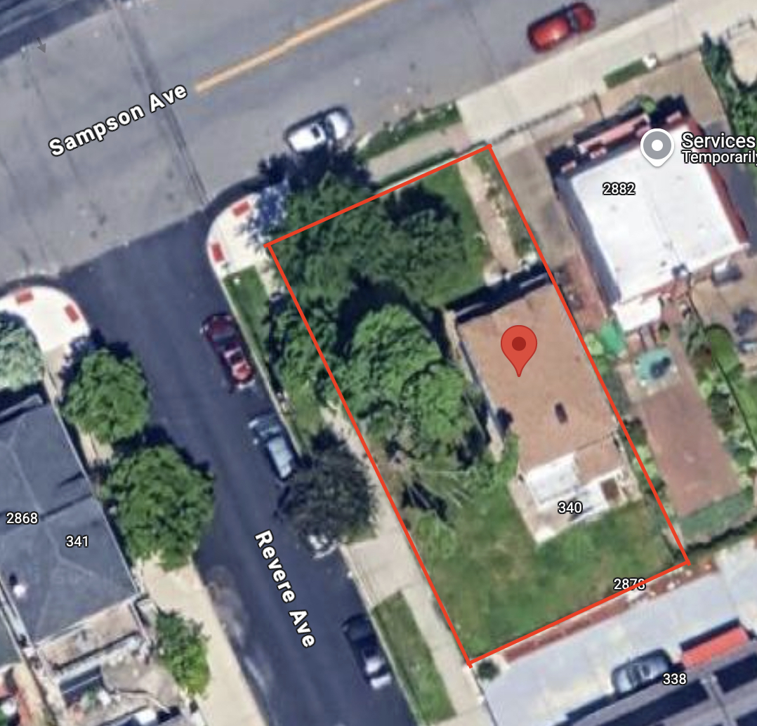 2878 Sampson Ave, Bronx, NY en venta Plano de solar- Imagen 1 de 4