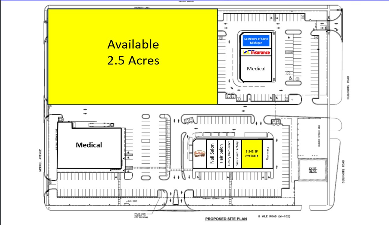 8 Mile Rd, Hazel Park, MI en alquiler Plano del sitio- Imagen 1 de 3