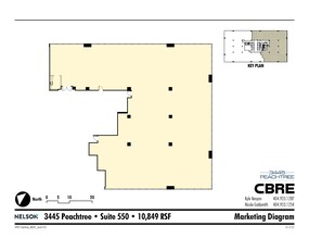 3445 Peachtree Rd NE, Atlanta, GA en alquiler Plano de la planta- Imagen 2 de 2