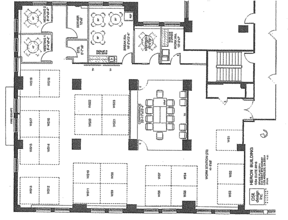 510 W 6th St, Los Angeles, CA en alquiler Plano de la planta- Imagen 1 de 1