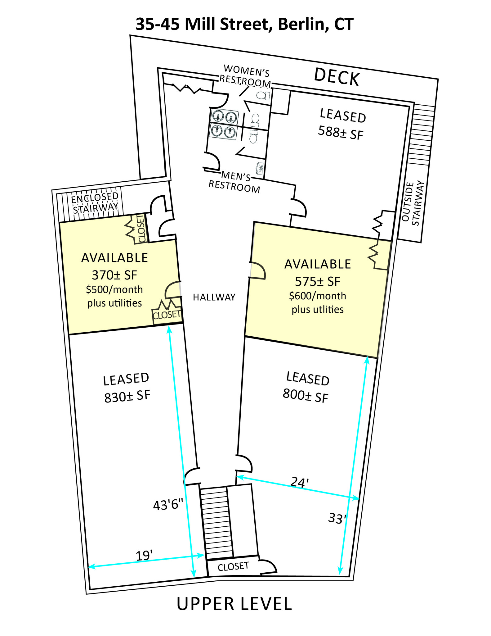 37-45 Mill St, Berlin, CT en alquiler Plano de la planta- Imagen 1 de 1