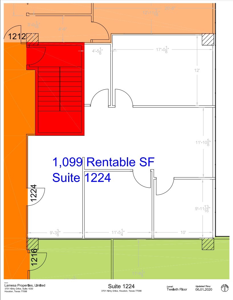 3701-3801 Kirby & 2401 Portsmouth, Houston, TX en alquiler Plano de la planta- Imagen 1 de 1