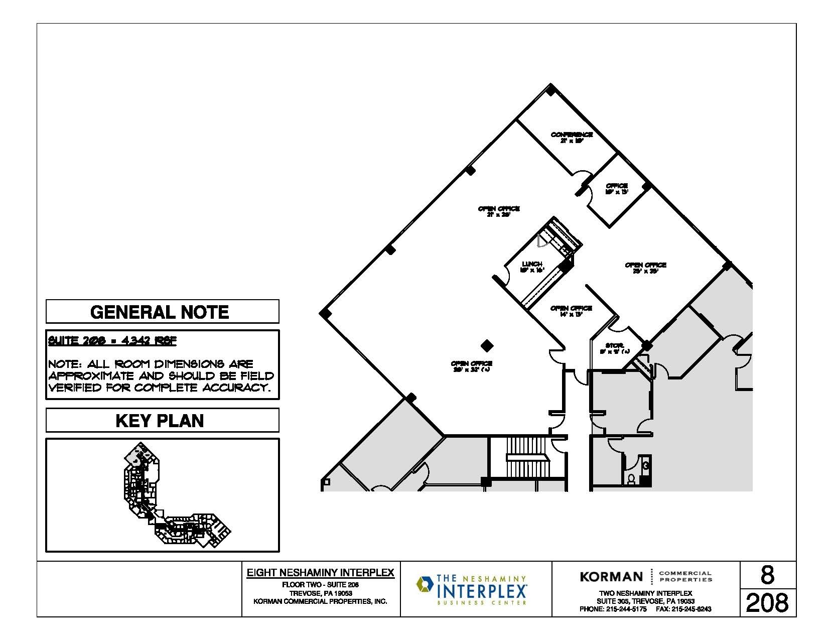 8 Neshaminy Interplex, Trevose, PA en alquiler Plano de la planta- Imagen 1 de 2