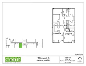 1135 W University Dr, Rochester Hills, MI en alquiler Plano de la planta- Imagen 1 de 1