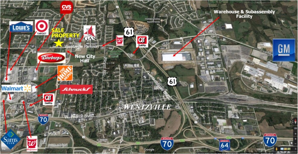 Crystal Creek @ Wentzville Pkwy. (3.22 Ac - Lot 3), Wentzville, MO en venta - Vista aérea - Imagen 2 de 5