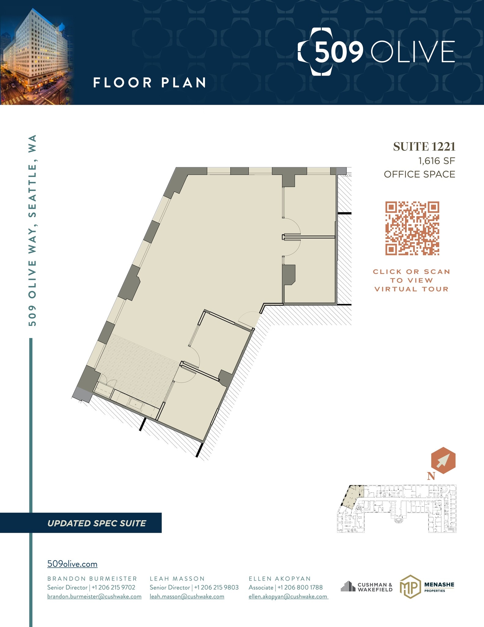 509 Olive Way, Seattle, WA en alquiler Plano de la planta- Imagen 1 de 1