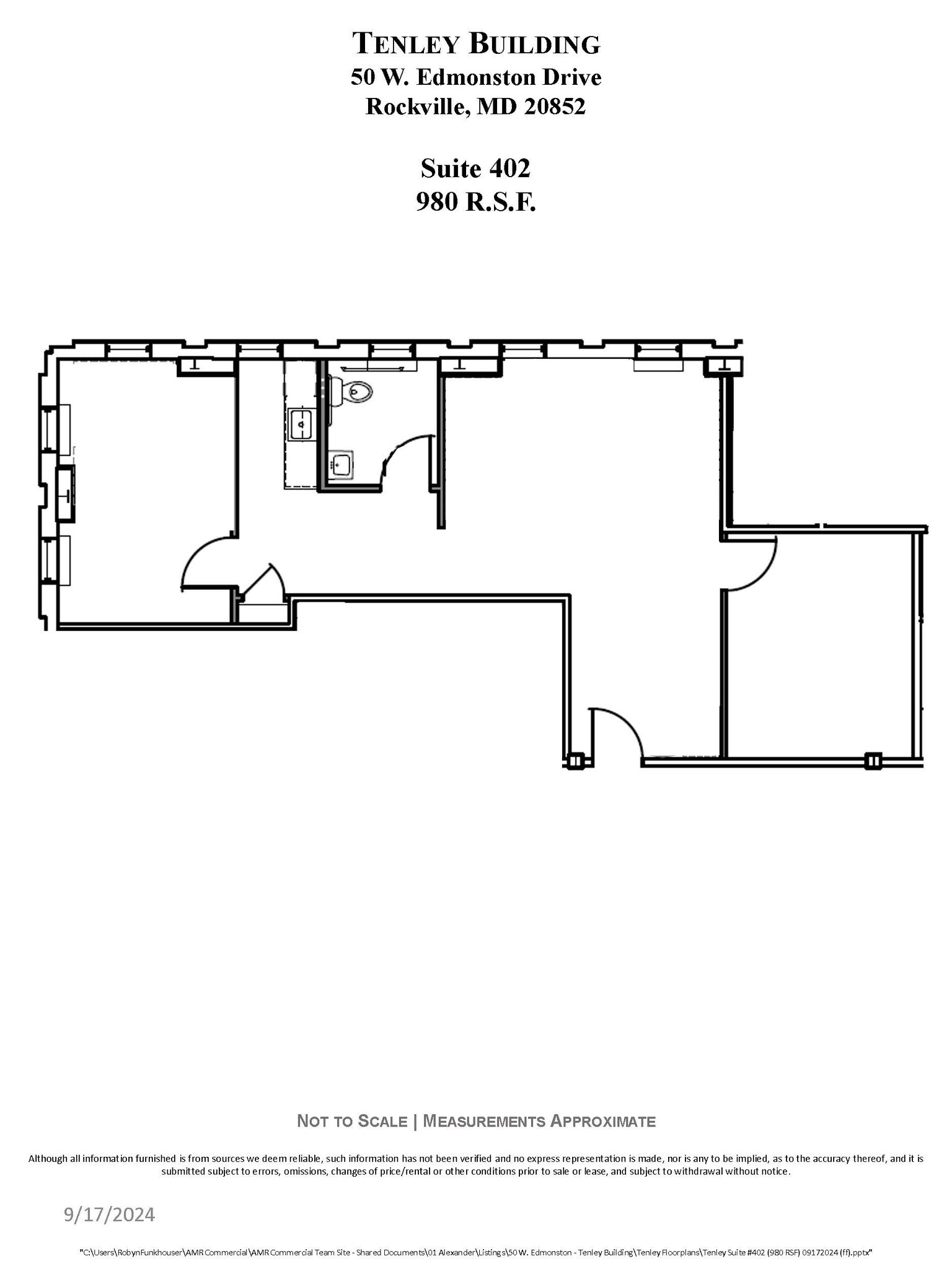 50 W Edmonston Dr, Rockville, MD en alquiler Plano de la planta- Imagen 1 de 1