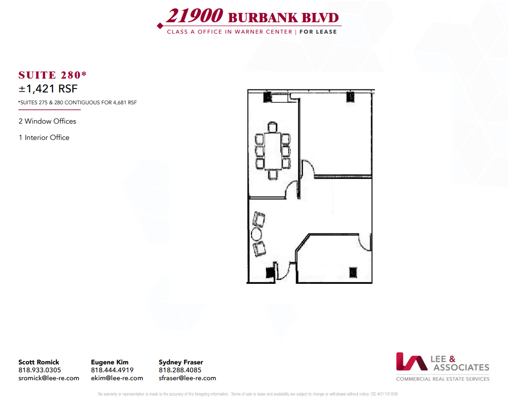 21900 Burbank, Woodland Hills, CA en alquiler Plano de la planta- Imagen 1 de 1