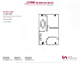 21900 Burbank, Woodland Hills, CA en alquiler Plano de la planta- Imagen 1 de 1