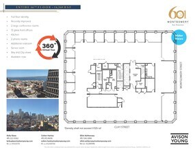 601 Montgomery St, San Francisco, CA en alquiler Plano de la planta- Imagen 2 de 4