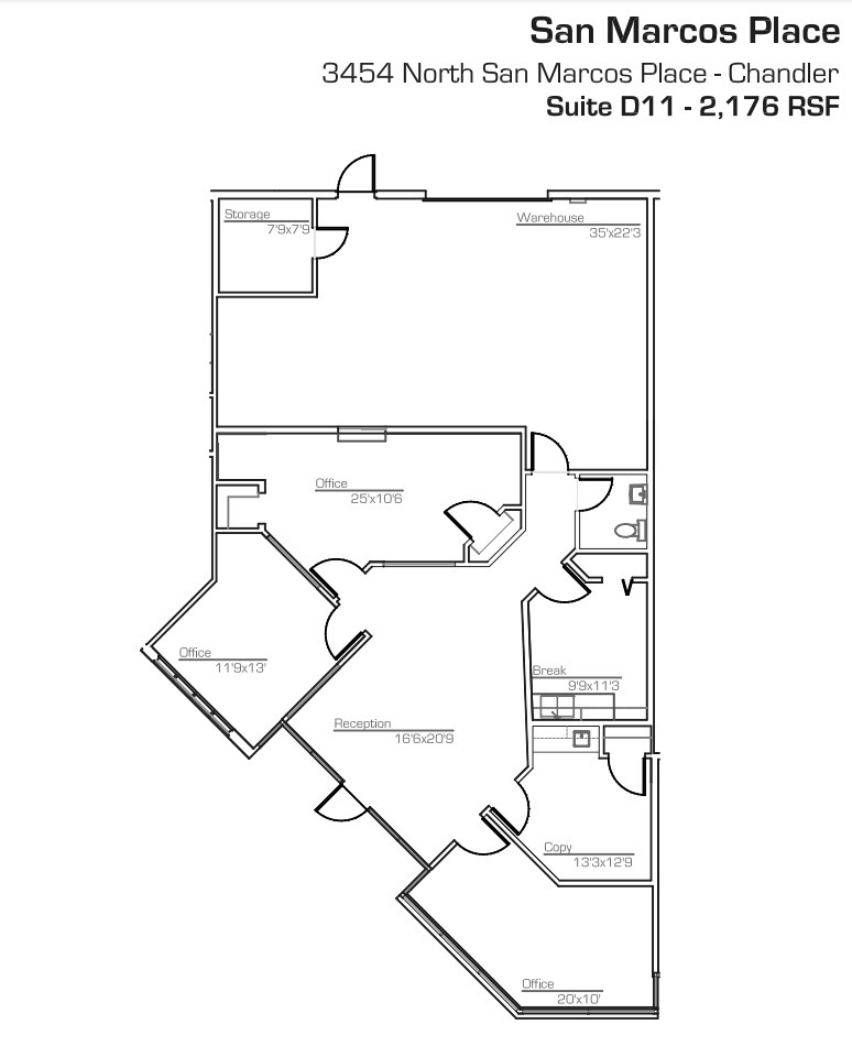 3454 N San Marcos Pl, Chandler, AZ en alquiler Plano de la planta- Imagen 1 de 1