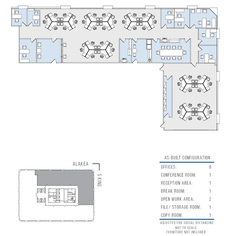 1001 Bishop St, Honolulu, HI en alquiler Plano de la planta- Imagen 1 de 1