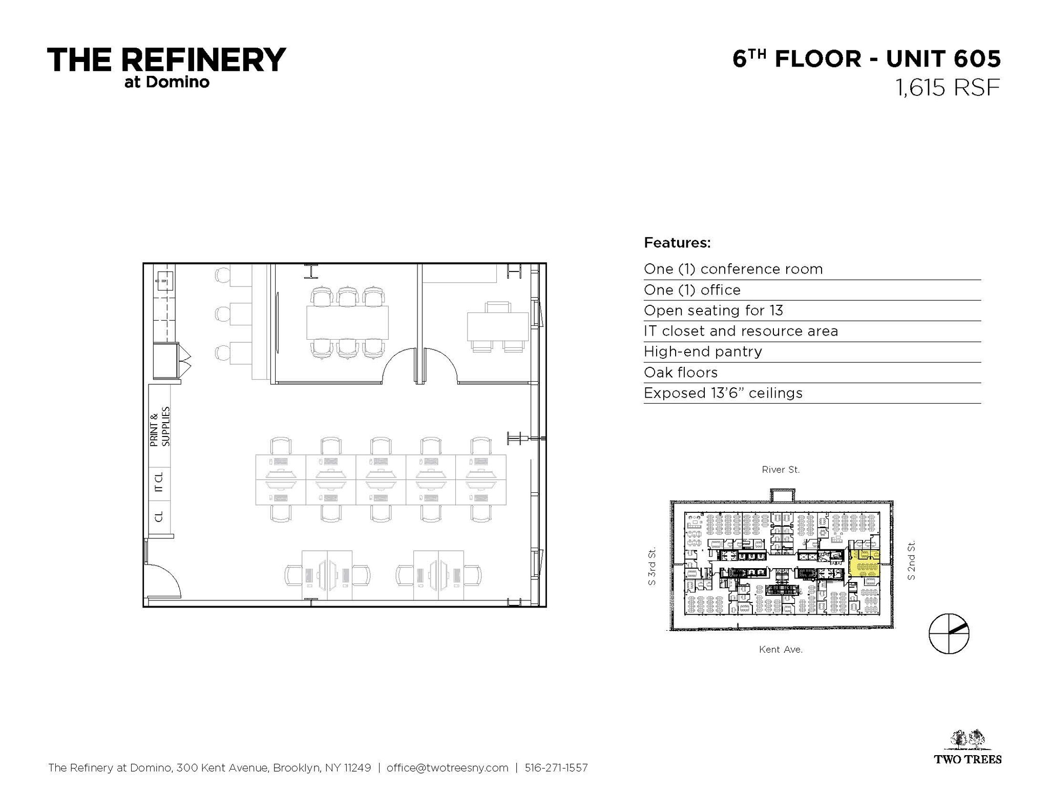 300 Kent Ave, Brooklyn, NY en alquiler Plano de la planta- Imagen 1 de 9