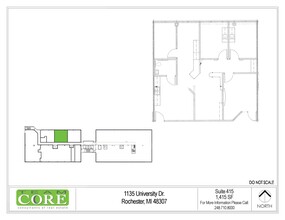 1135 W University Dr, Rochester Hills, MI en alquiler Plano de la planta- Imagen 1 de 1