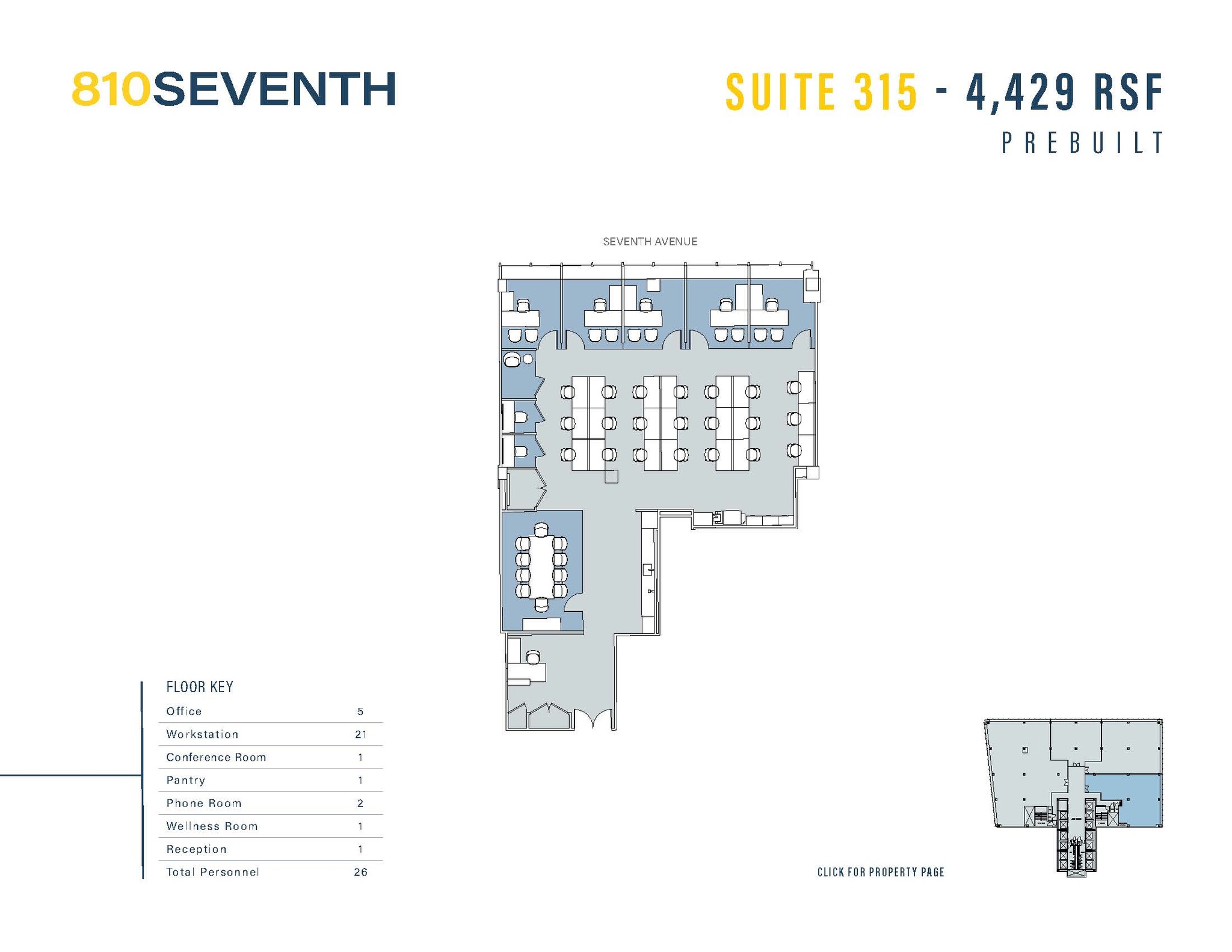 810 Seventh Ave, New York, NY en alquiler Plano de la planta- Imagen 1 de 1